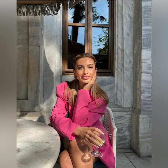 ZARA Oversized Blazer Pink Size Xs,  Small - Picture 5 of 16